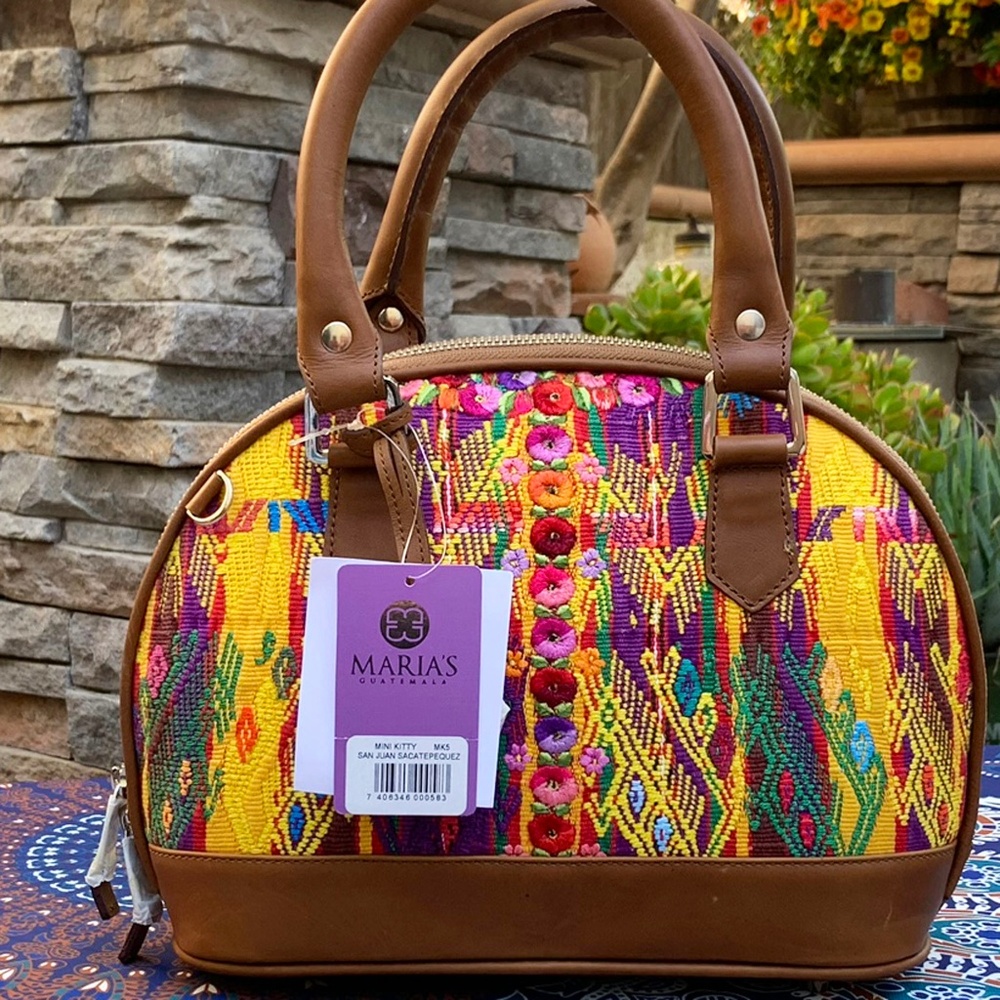 Maria's Guatemala Mayan Huipil Bag Purse Mini Tote